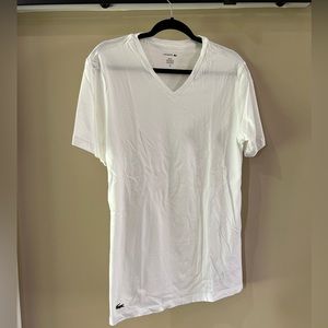 Lacoste Men’s V-neck lounge slim fit undershirt. TWO SHIRT BUNDLE. Size XL